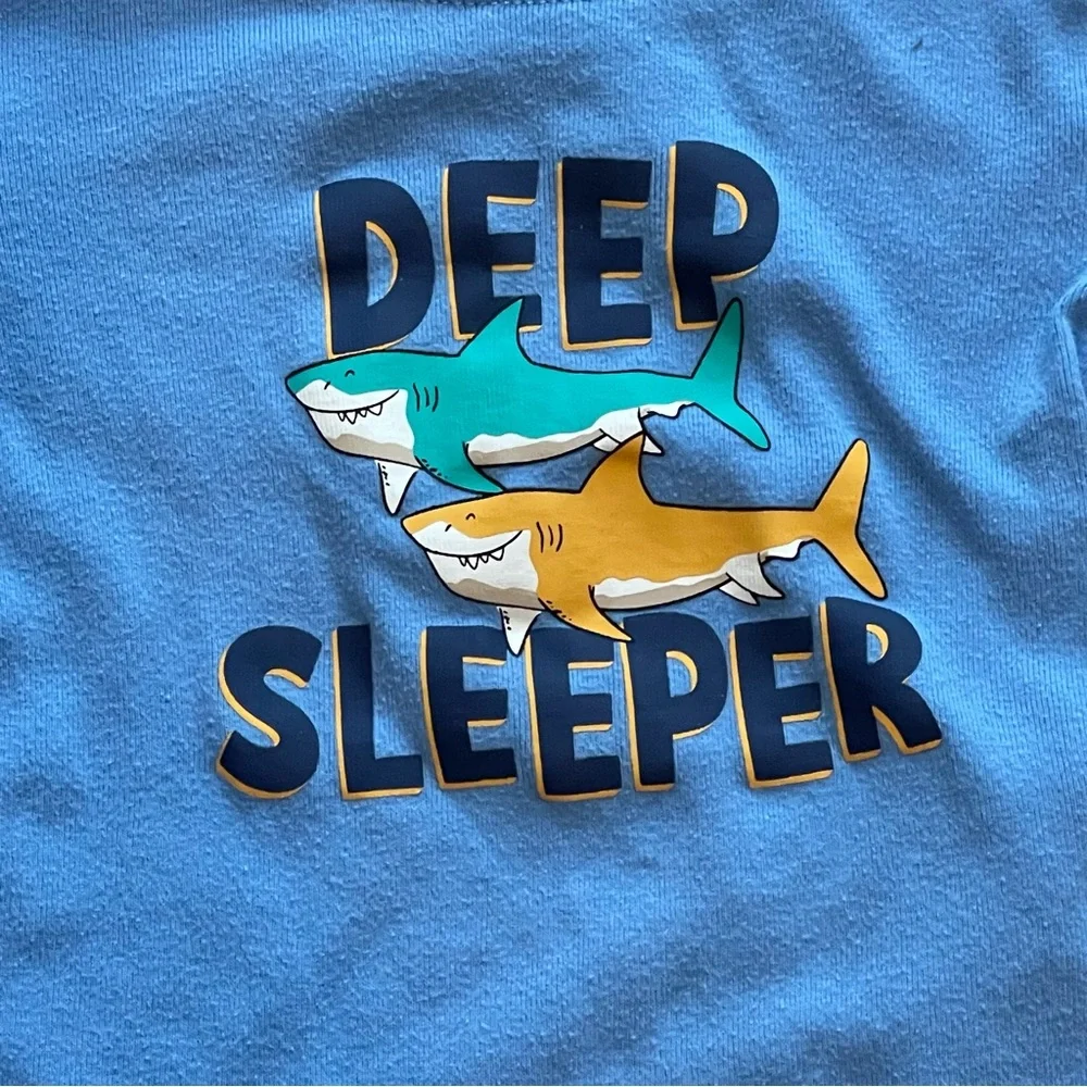 Old Navy Blue Shark Pajama Set for Kids - Picture 3 of 7